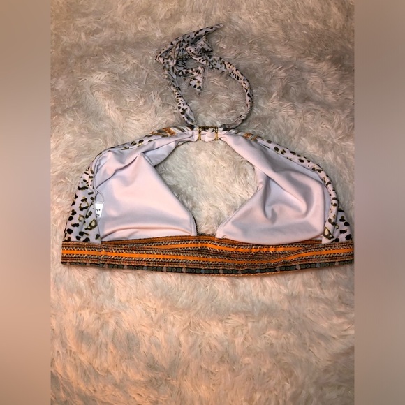 VENUS Multicolor Leopard Halter Bikini Top size 8 - Picture 7 of 12